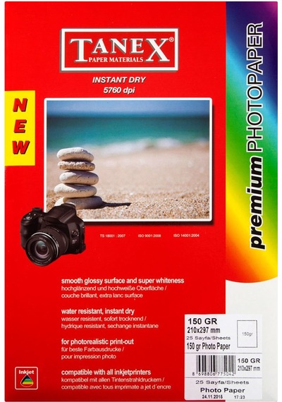 Tanex Fotoğraf Kağıdı A4 150 Gr 25 Li