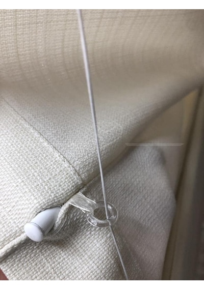 Rendecioğlutekstil Keten Fon Katlamalı Perde 1. Kalite Natural Keten/krem Renk 120 X 270 Krem Diğer