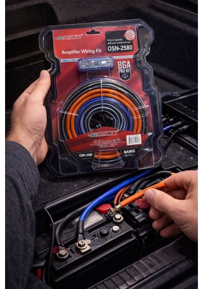 Amfi Kablo Seti 8ga Pro Kit Oto Ses Sistemi Tesisat Seti Rca Dahil