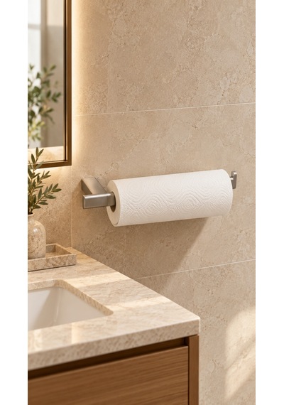 Valtemo Cabrıo Towel Holder 28 Cm Kağıt Havluluk Va-8315 Gri Fırçalanmış Gümüş