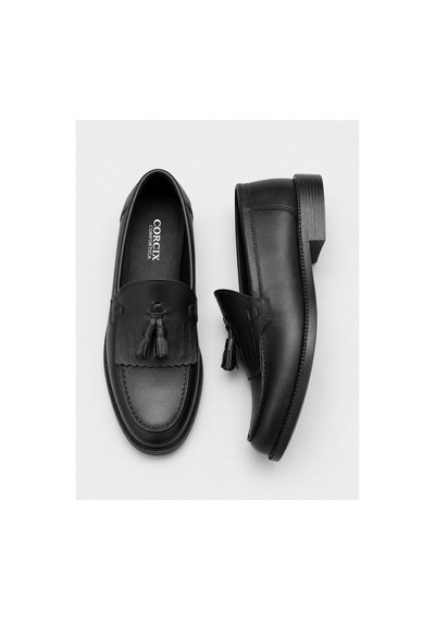 Yalçın Erkek Siyah Püsküllü Loafer Ayakkabı Klasik Günlük Rahat Bağcıksız Mokasen Casual Siyah - 905434114 Siyah