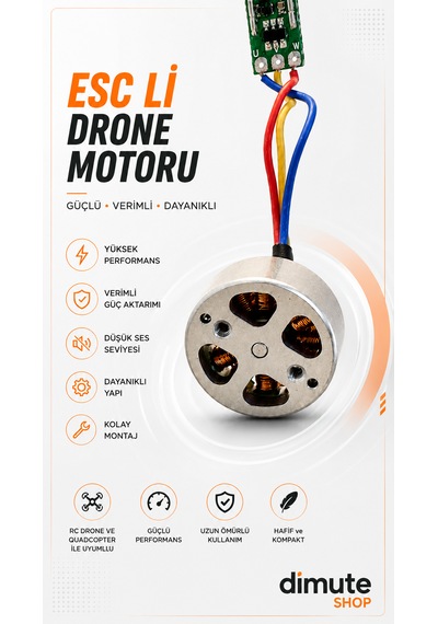 Esc Li Drone Motoru Fırçasız Yüksek Performanslı Rc Drone Yedek Motoru