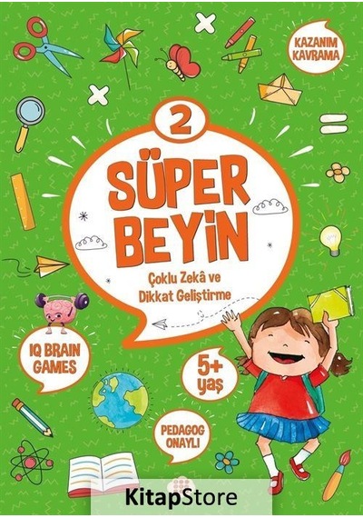 Süper Beyin 2 - Çoklu Zeka ve Dikkat Geliştirme 5+ Yaş- Dokuz Yayınları