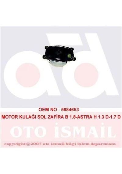 DOĞRU KAUÇUK 858 MOTOR TAKOZU SOL ASTRA H ZAFIRA B 1.8 1.6