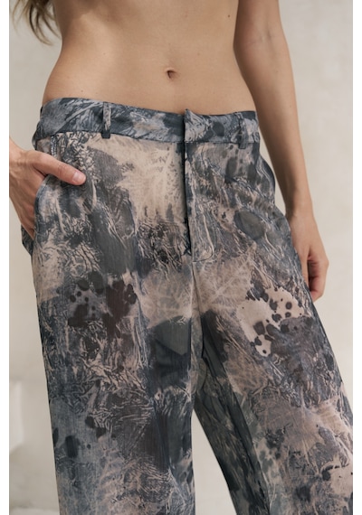 Mai Collection Mai Studios Co. Budiono Transparan Patlı Antrasit Pantolon Antrasit