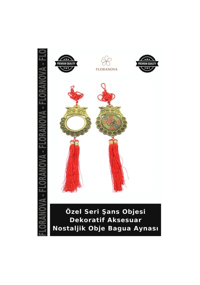 Özel Seri Şans Objesi Dekoratif Aksesuar Nostaljik Obje Bagua Aynası Çok Renkli
