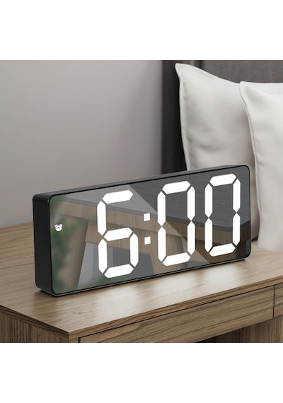 Dijital Masa Saati Alarm Erteleme, Gece Modu Ve Ses Kontrollü Akıllı Led Saat Diğer