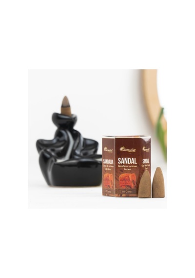 Aromatika Sandal Aromalı Backflow Geri Akış Konik Tütsü