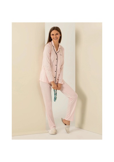 Angbutik Pıerre Cardın 7717-s Bayan Gömlek Pijama Takımı SOMON