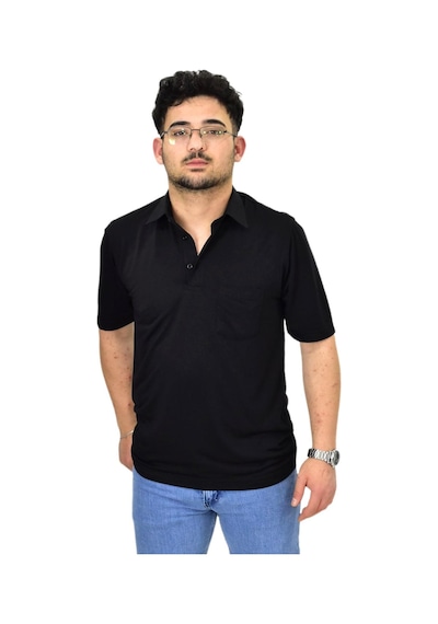 Raymons Erkek Büyük Beden Gömlek Yaka Tişört T6065 Bgl-st04540 Siyah