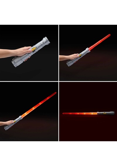 Uzayıp Kısalan Sesli Işıklı Power Saber Işın Kılıcı Kırmızı - 90 Cm