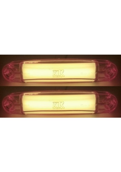 2 Adet Kalın Neon Led Lamba Turuncu 12-24 Volt