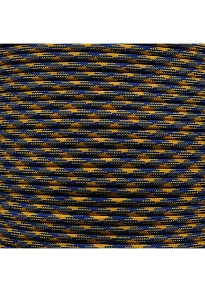 Mg Ropes Bileklik,outdoor 4 Mm Paracord İp No:110 100 Metre Hardal Mavi Desenli