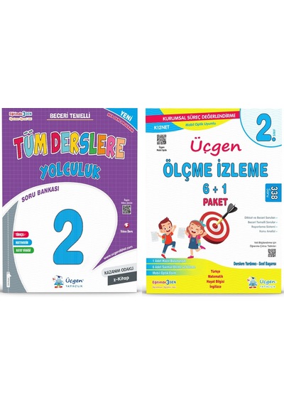 Üçgen 2026 2. Sınıf Tüm Derslere Yolculuk Soru Bankası + Deneme Seti 2 Kitap Güncel Müfredat