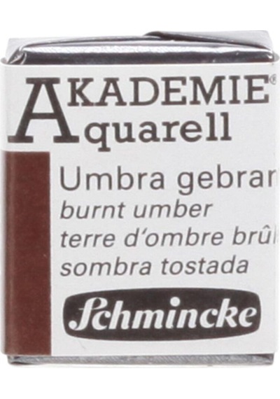 Schmincke Akademie Aquarell Yarım Tablet Sulu Boya 664 Burnt Umber