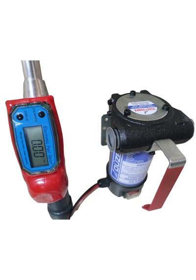 24 Volt Mazot Aktarma Pompası & Sayaçlı Tabanca Seti Litre Ölçme