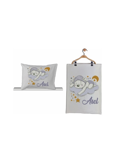 Pia Baby Gl 2002 İsme Özel Ayıcıklı Beşli Tulum Set Krem