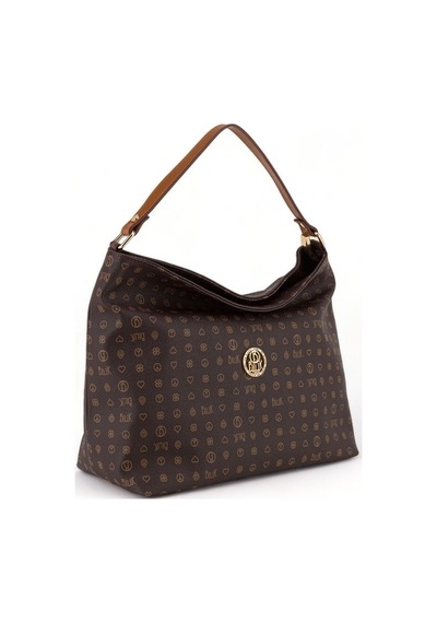Bilik Deri Monogram Kahve/taba Kadın Omuz Çantası Nv 1003-mn Kahverengi - Taba