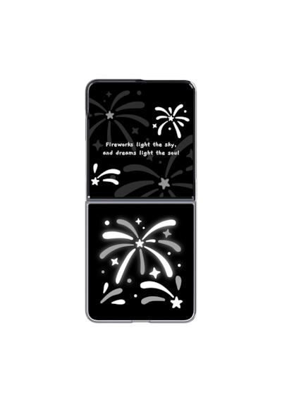 Samsung Galaxy Uyumlu Z Flip8 Flipsuit Kılıf (Fireworks)