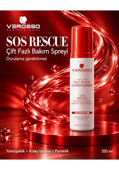 Verosso Sos Rescue İki Fazlı Durulanmayan Saç Bakım Spreyi 350 Ml