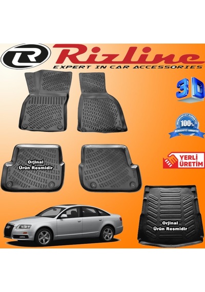 Audi A6 Sedan 3D Paspas + Bagaj Havuzu 2005 - 2012 Arası Rizline N11.32589