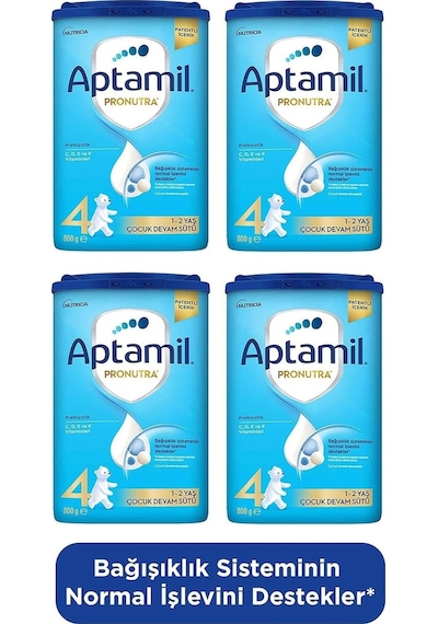 Aptamil Çocuk 4 Devam Sütü 800 Gr x 4 Adet