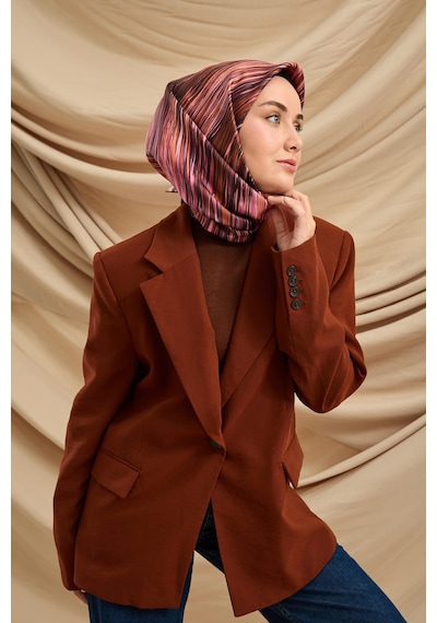 Silk Home Twill İpek Eşarp 11484-31 Taba, Yavruağzı, Pembe, Mor, Kahve