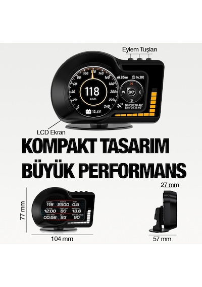 F15 HUD OBD OBD2 Dijital Kilometre RPM Su Sıcaklığı Basınç Hararet Araç Veri Ekranı Head Up Display F15 HUD OBD OBD2 Dijital Kilometre RPM Su Sıcaklığı Basınç Hararet Araç Veri Ekranı Head Up Display
