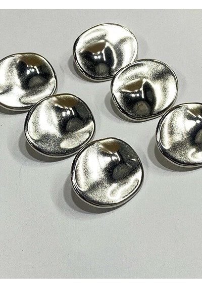 Trençkot Kaban Düğmesi Takımı Elips Model / Gümüş 6 Lı Set 2,7 Cm