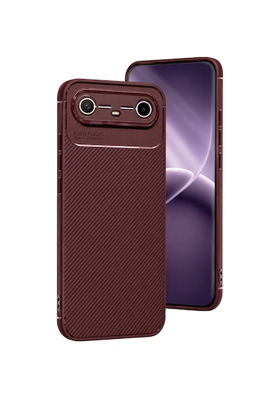 Uryport Tecno Spark Slim 5g Auto Focus Karbon Kapak - Bordo
