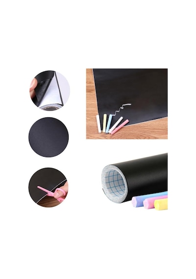 Büyük Boy Yapışkanlı Kara Tahta Okulda Evde Kullanım İçin Çocuk Kara Tahta 100x30cm Genel