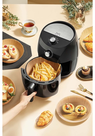 Şeylişeyler - Roll-up Airfryer Pişirme Kâğıdı Yuvarlak 20 Cm 50 Li 1 Paket Kahverengi