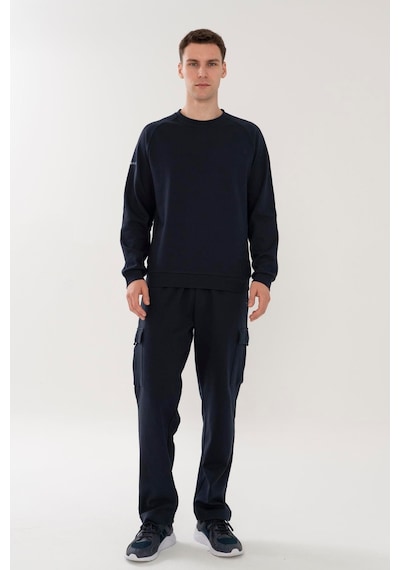 Maraton Regular Erkek Bisiklet Yaka Lacivert- Sweatshirt Lacivert-