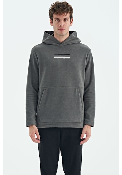Air Jones Tommy Life Hern Koyu Gri Erkek Polar Sweatshirt - 88301 Koyu Gri
