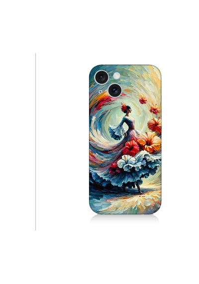 Apple Uyumlu iPhone 15 Plus Dönen Dans Desenli Silikon Kılıf Silikon