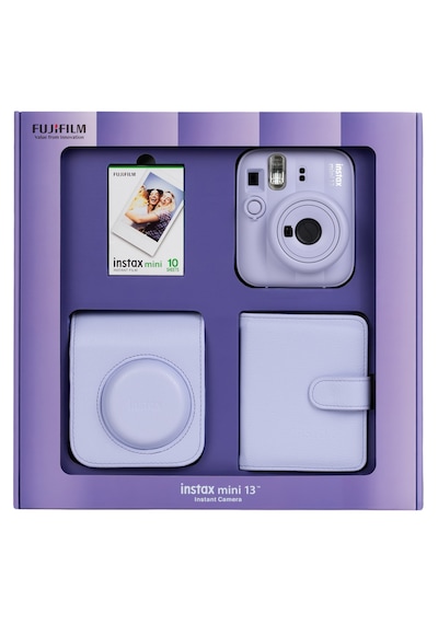 Instax Mini 13 Fotoğraf Makinesi 10'lu Film Kare Albüm + Deri Kılıf Bundle Box