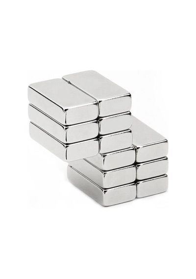 2 Adet Köşeli Güçlü Neodyum Mıknatıs Boy: 20 x En: 10 x Kalınlık: