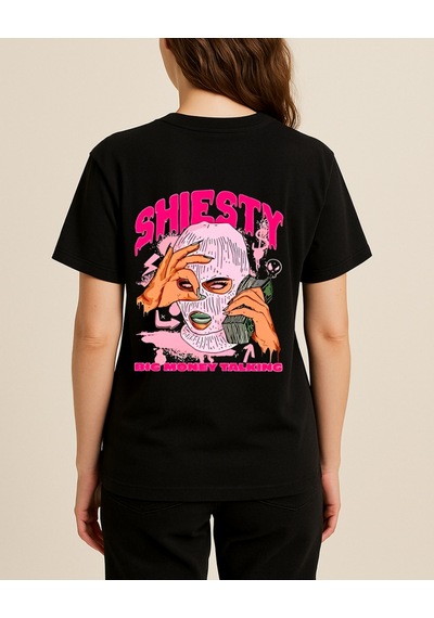 Hugo Boss Shiesty Baskılı T-shirt Siyah