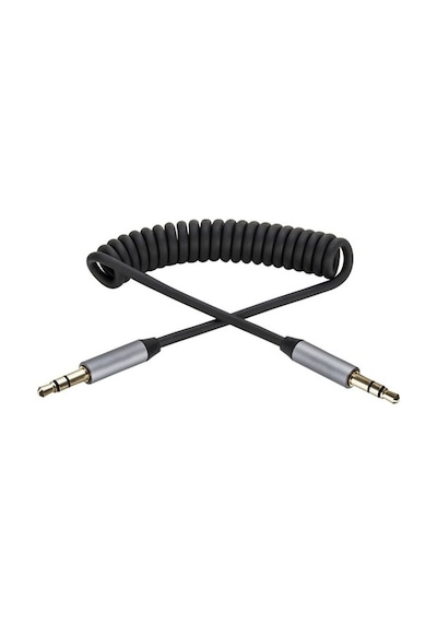 Griffin Spiral Araç Ses Aktarım Kablosu Aux Kablo 2/3Mm-Siyah