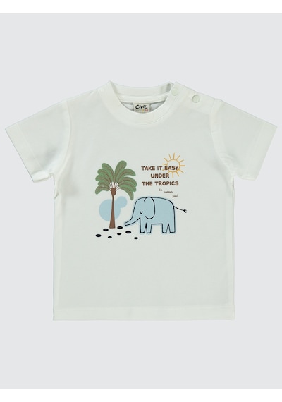 Civil Baby Erkek Bebek 3'lü Tişört Set 6-18 Ay Lacivert Lacivert