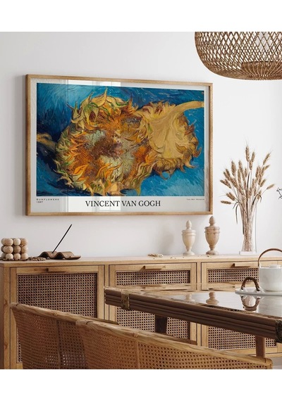 Çerçevesiz Poster Van Gogh Ayçiçekleri 1