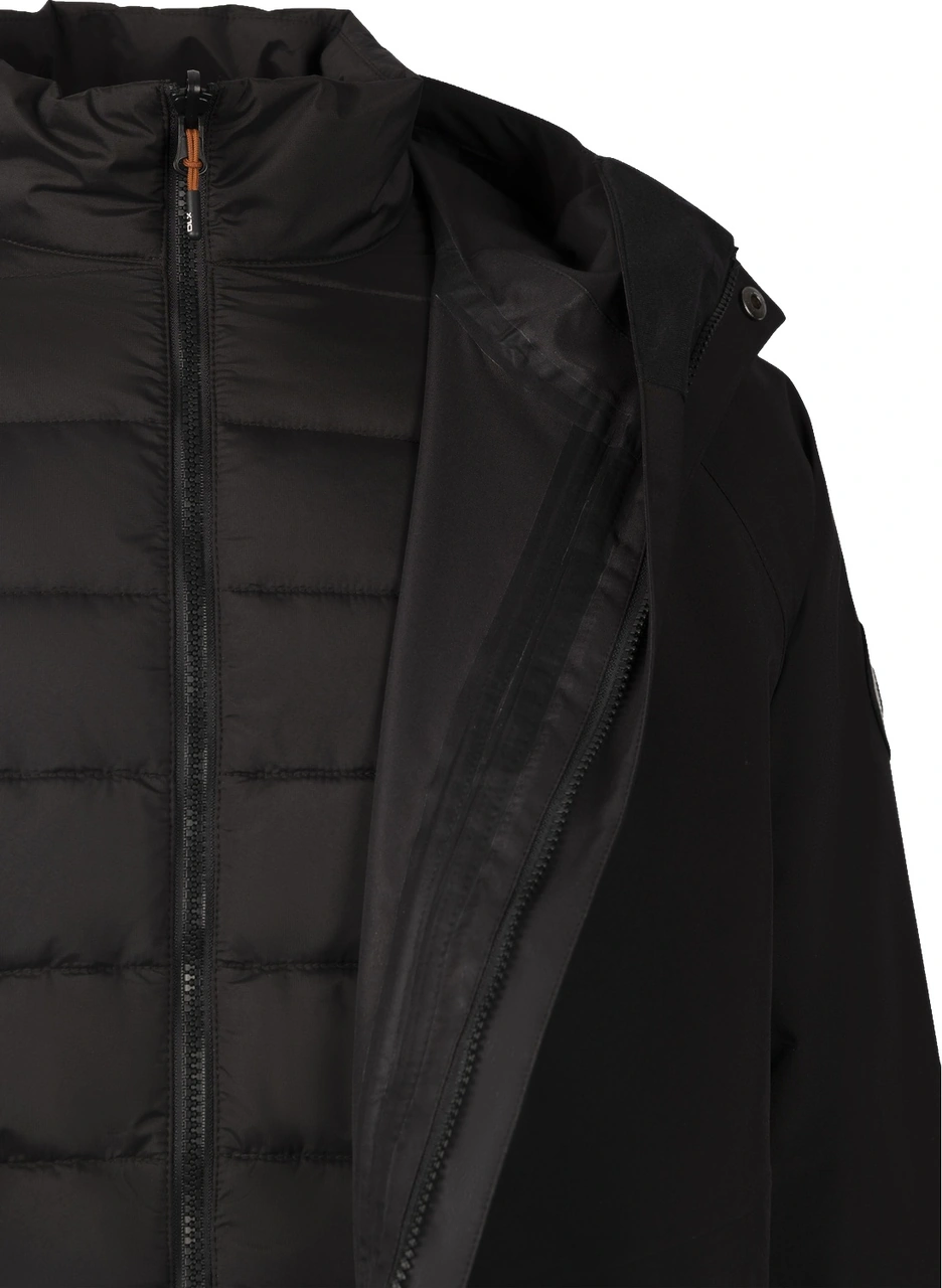 Trespass Trespass Frederic - Dlx Rainwear 3 In 1 Erkek Siyah Yağmurluk Blk Siyah