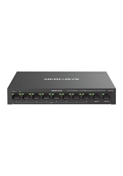Ms110cp 10 Port Poe+ Switch 8 Port Poe Kamera Switch 2 Gigabit Uplink 65w 250m Extend Vl