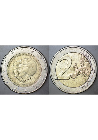 Hollanda 2 Euro 2013 Hatıra-kraliçe Beatrix'in Tahtı Oğluna Bırakması Anısına.