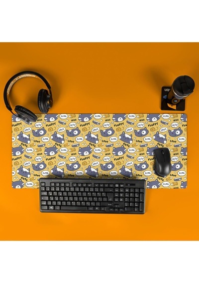 Kız Arkadaşa Hediye Sevimli Kedi Tasarımlı Mousepad - Mouse Pad - Fare Altlığı