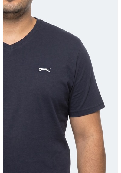 Slazenger Rıvaldo Jmb Erkek Büyük Beden Lacivert Tişört