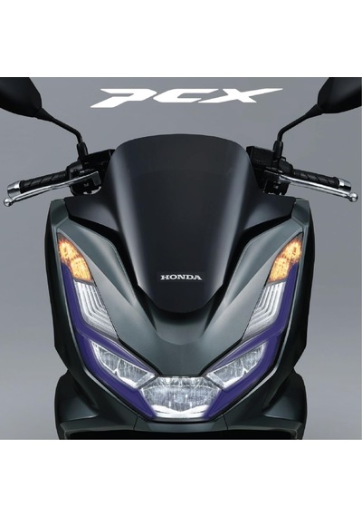 Honda Pcx Ön Far Kaşı Tasarımı Şeffaf Sticker Lacivert