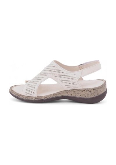 Mammamia D25ys-2880 Deri Comfort Kadın Sandalet Bej