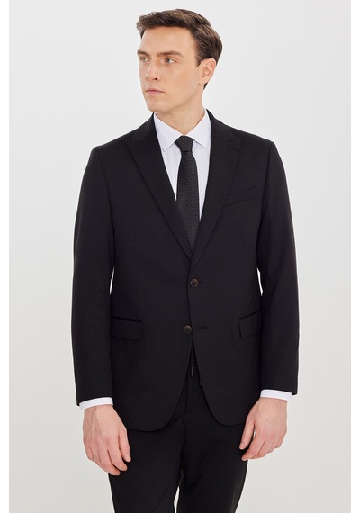 AC&Co / Altınyıldız Classics Erkek Sıyah Slim Fit Kırlangıç Yaka Beli Bağlamalı Yan Cepli Takım Elbise Siyah AC&Co / Altınyıldız Classics Erkek Sıyah Slim Fit Kırlangıç Yaka Beli Bağlamalı Yan Cepli Takım Elbise Siyah
