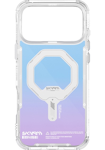 Apple Uyumlu iPhone 17 Pro Kılıf Skinarma M-safe Şarj Özellikli Iml Baskılı Holografik Myst Kapak Colorful Colorful